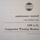 Collins 54W-1 and 54W-1C Install Manual.