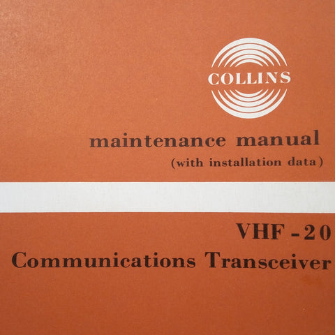 Collins VHF-20 Install Manual.