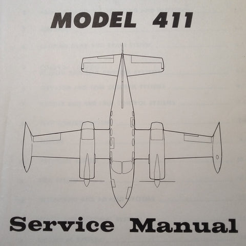 1965 Cessna 411 Service Manual.