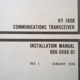 King KY-195B Comm Install Manual.