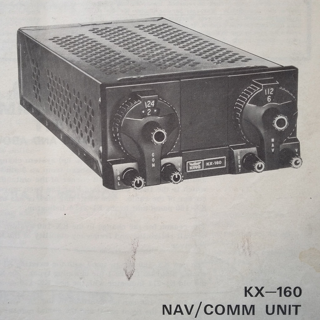 King KX 160 Nav Com Install manual. for sn 10,000 and up.