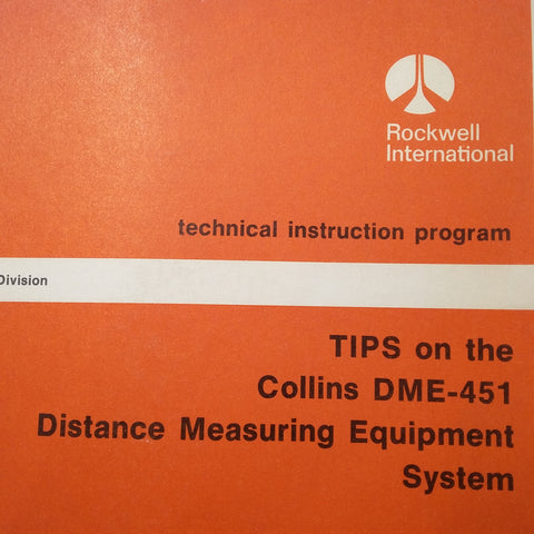 Collins DME-451 TIPS Training Service Manual.