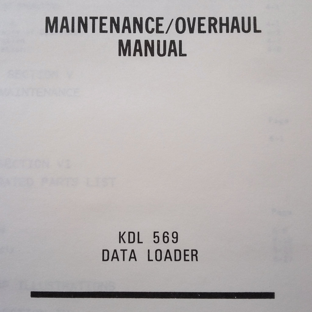 King KDL 569 Data Loader Service manual.