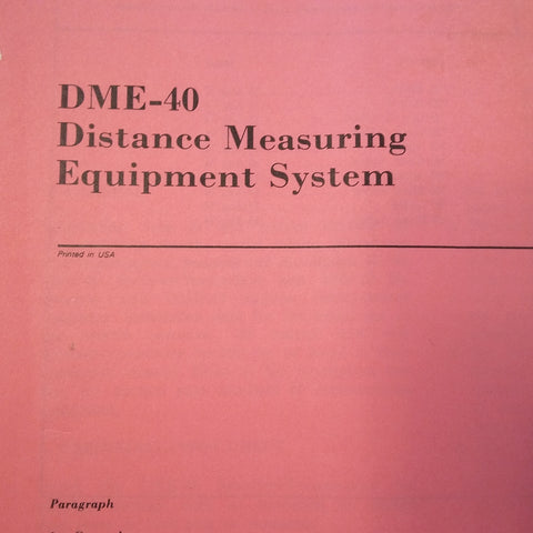 Collins DME 40 Install Manual.