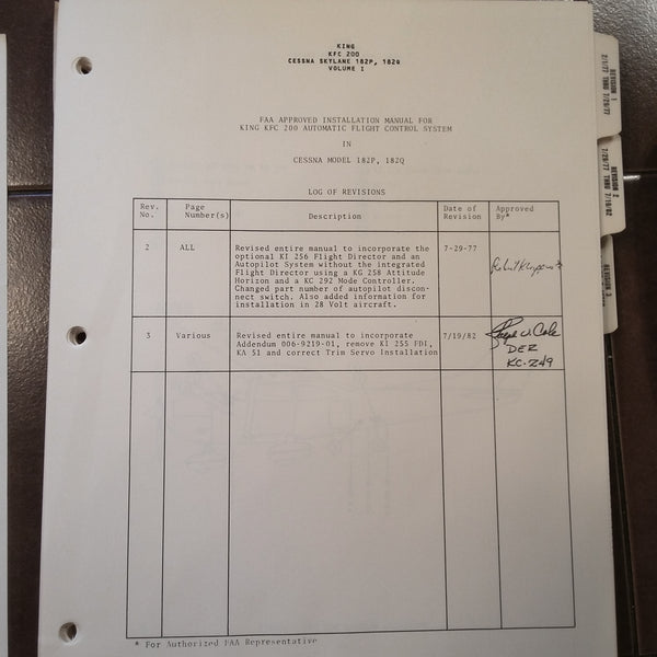 KFC 200 autopilot in Cessna Skylane 182P & 182Q Service Manual. G