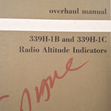 Collins 339H-1B & 339H-1C Altimeter Indicator Overhaul manual.
