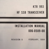 King KTR 993 HF SSB Transceiver install manual.