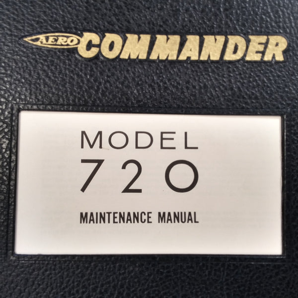 Rockwell Aero Commander Model 720 AltiCruiser Service Manual. G's