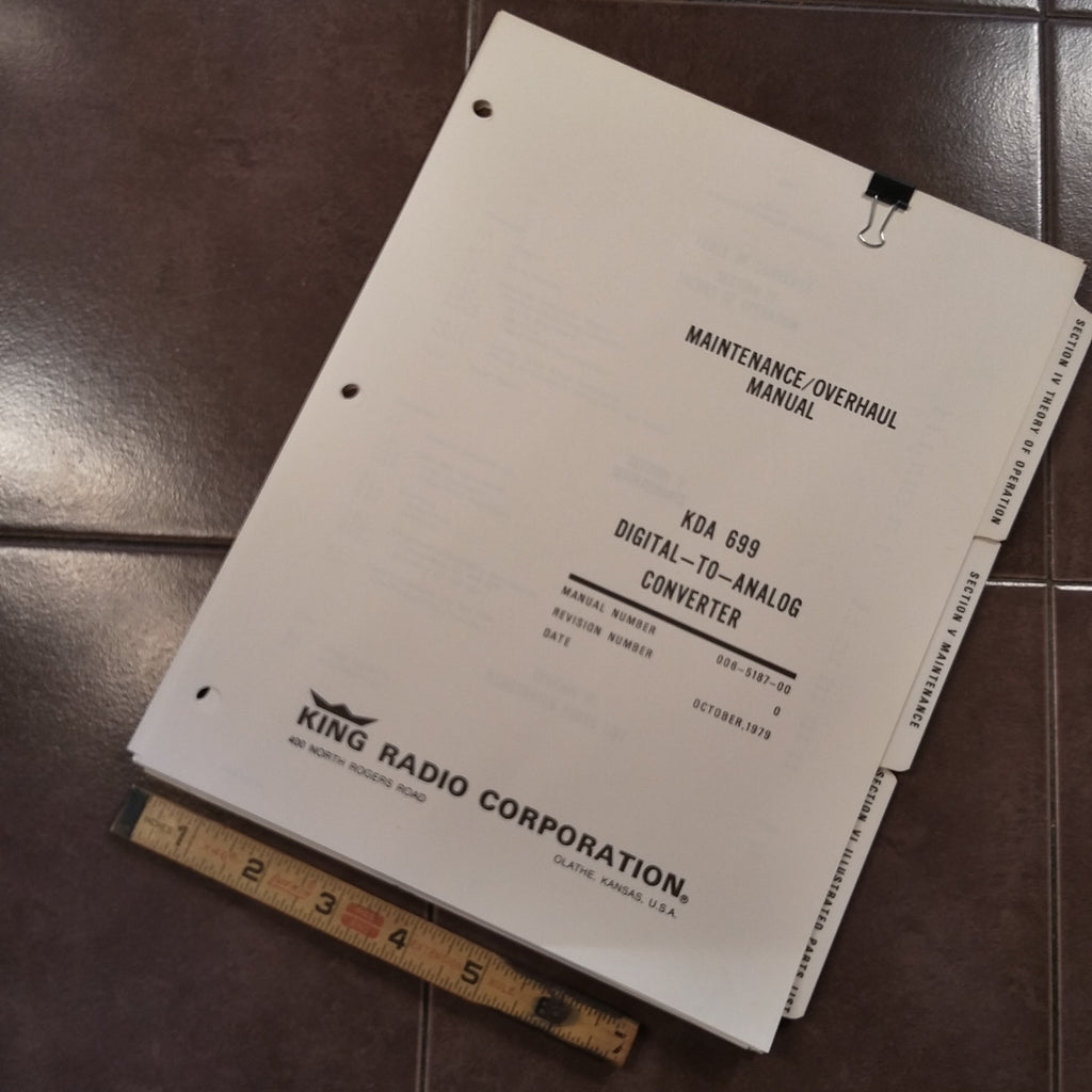 King KDA 699 service manual.