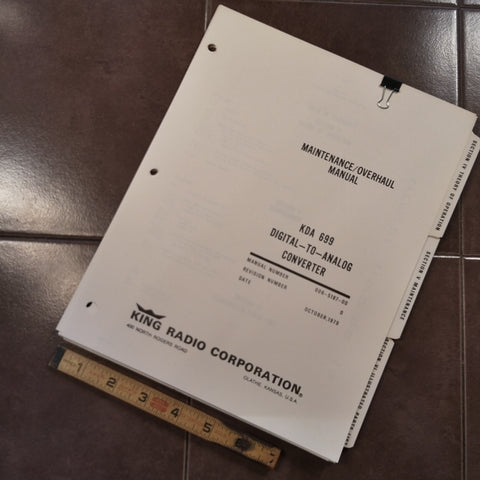 King KDA 699 service manual.