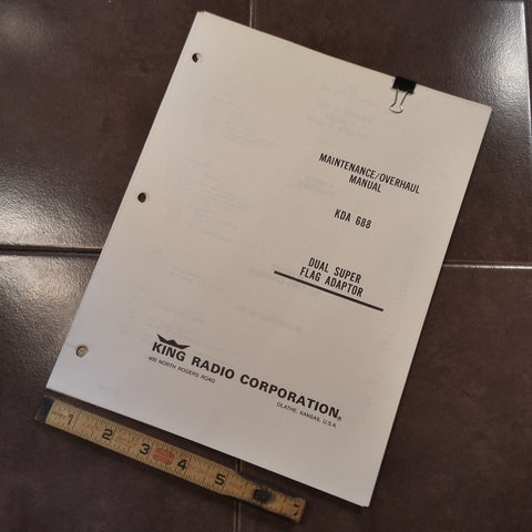 King KDA 688 service manual.