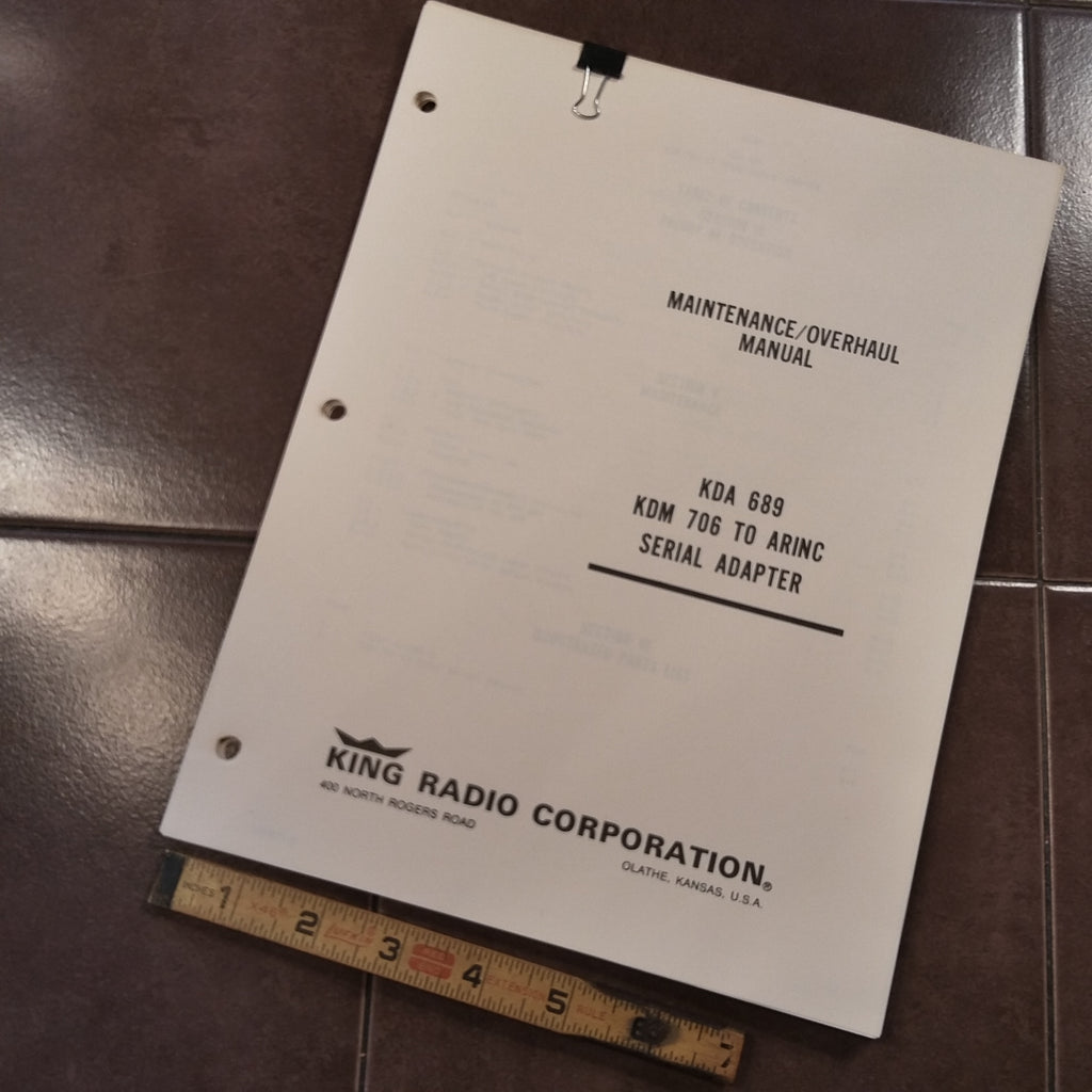 King KDA 689 service manual.