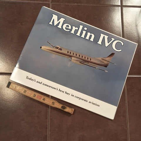 Original Fairchild Merlin IVC Brochure Booklet, 24 page, 8.5 x 11".