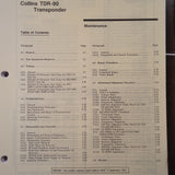 Collins TDR-90 Transponder Repair & Parts manual.