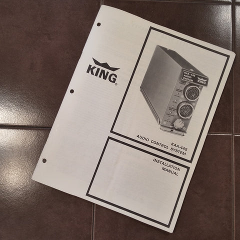 King KAA-445 Install manual.