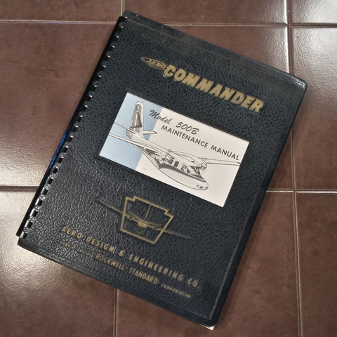 Aero Design Aero Commander 500B Service Manual.