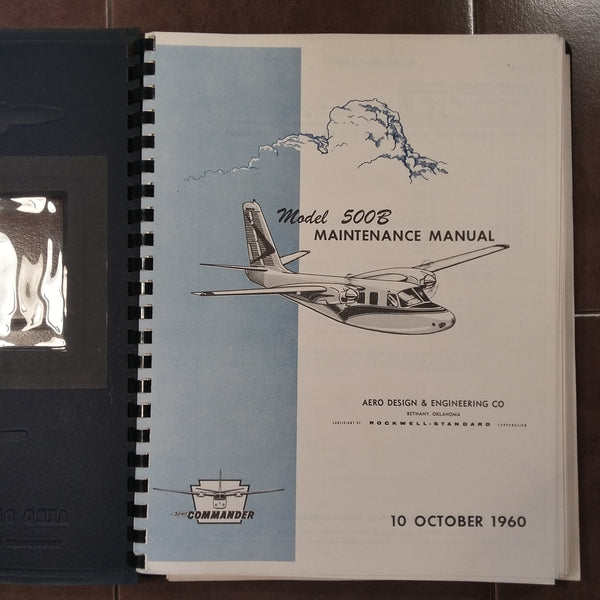 Aero Design Aero Commander 500B Service Manual. – G's Plane Stuff