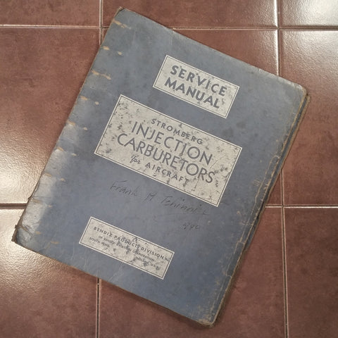 1939 Instruction Manual of Stromberg Injection Carburetors.