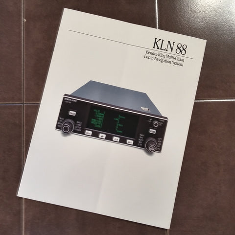 Original Bendix/King KLN 88 Sales Brochure, 8 page, 8.5 x 11" .