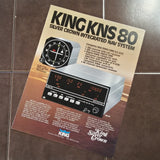 Original Bendix/King KNS-80 Tri-fold Sales Brochure, 8.5 x 11".