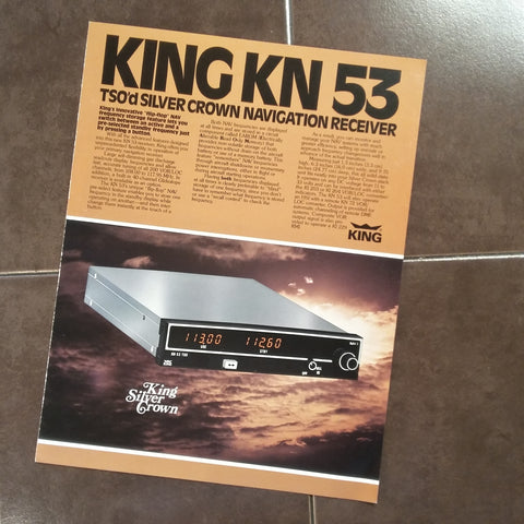 Original King KN 53 Sales Brochure, 4 page, 8.5 x 11".