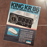 Original King KR-86 Sales Brochure, Trifold, 8.5 x 11".