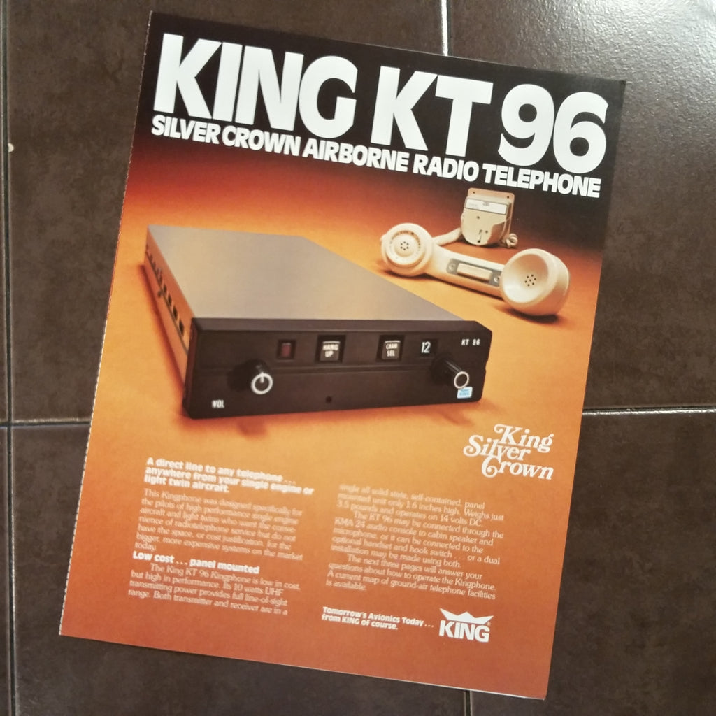 Original King KT-96 Sales Brochure, 4 page, 8.5 x 11".