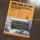 Original King KMA 24 & KMA-24H Brochure, Tri-fold, 8.5 x 11".