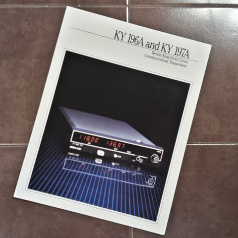 Original Bendix/King KY-196A & KY-197A Tri-fold Sales Brochure, 8.5 x 11".