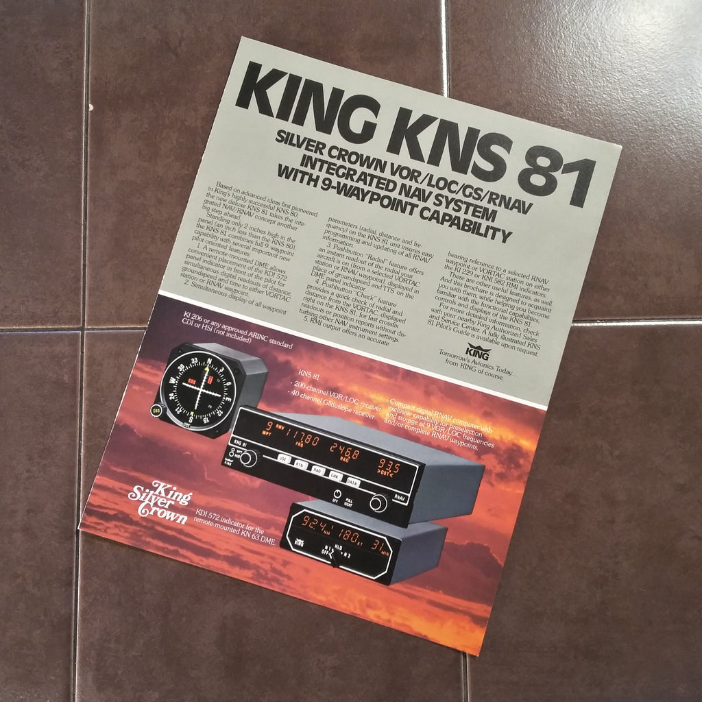 Original King KNS-81 Tri-fold Sales Brochure, 8.5 x 11".