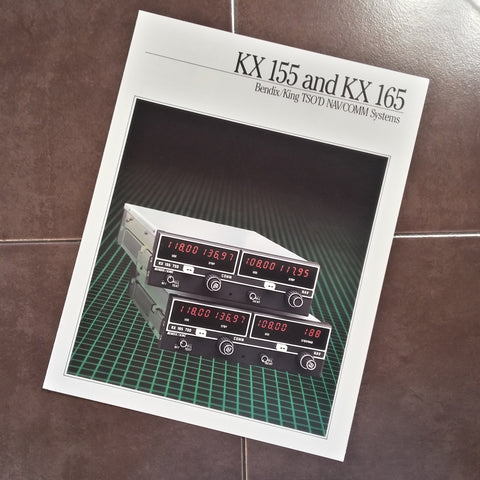 Original King KX-155 & KX 165 Tri-fold Sales Brochure, 8.5 x 11".