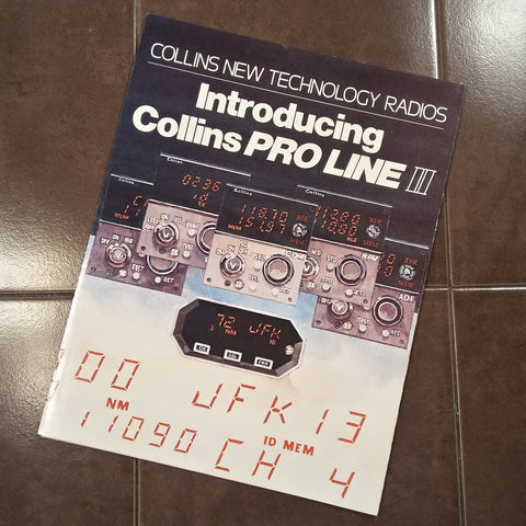 Original Collins Pro Line II "New Technology" Brochure, Quad-Fold, 8.5 x 11"