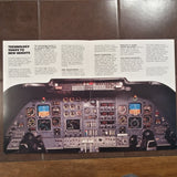 Original Collins Avionics in Learjet 55B Sales Brochure, 4 page, 8.5 x 11".