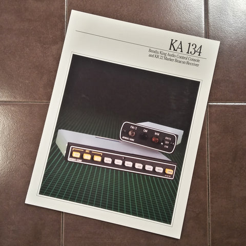 Original Bendix/King KA-134 Audio & KR--22 Sales Brochure, 4 page, 8.5 x 11".