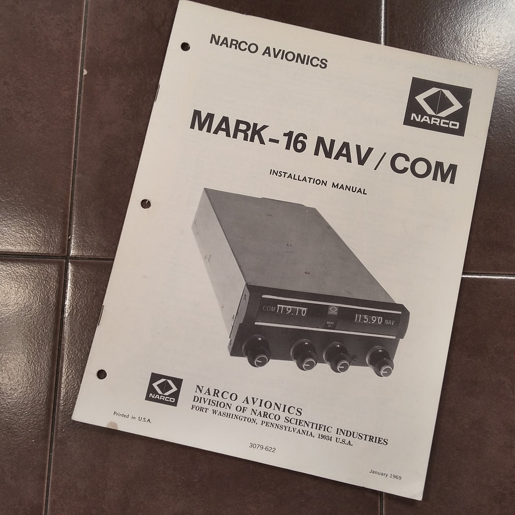 Narco Mark-16 Install Manual.  Mk-16.