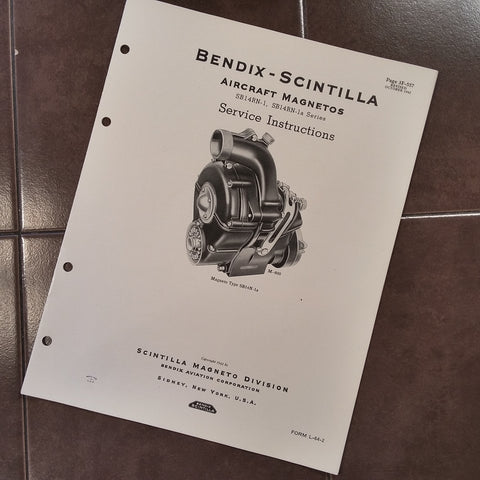 Bendix Scintilla SB14RN-1 and SB14RN-1A Service Manual.