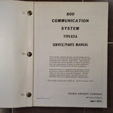 Cessna ARC RT-831A, RTA-831A, C-831A & C-831S 800 Com Service Manual.