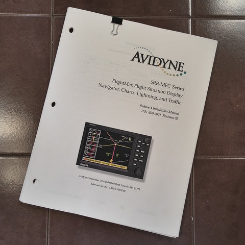 Avidyne FlightMax 5RR-MFC Install Manual.
