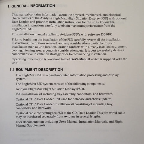 Avidyne FlightMax 5RR-MFC Install Manual. – G's Plane Stuff