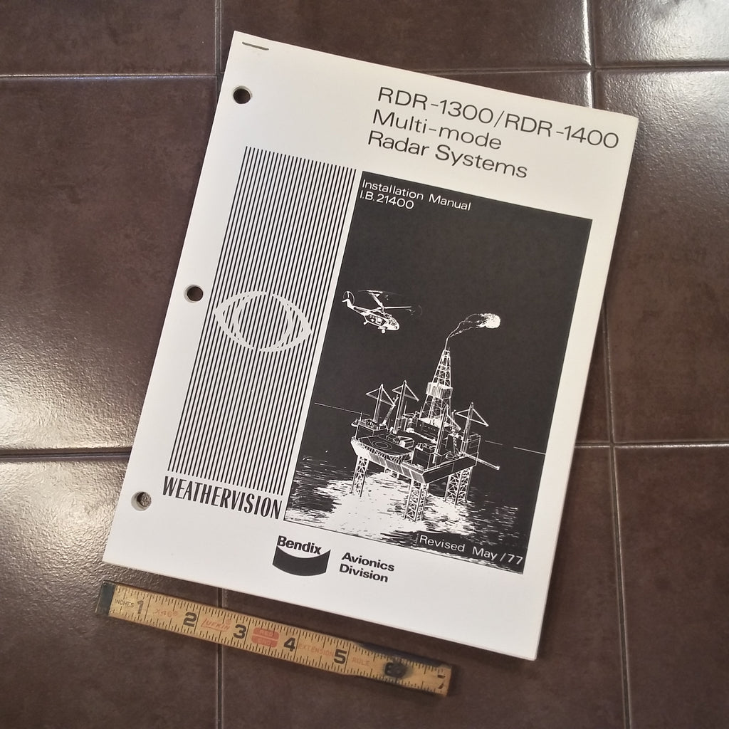 Bendix RDR-1300 and RDR-1400 Radar install manual.
