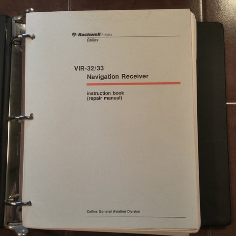 Collins VIR-32 and VIR-33 Nav Receiver Service & Parts manual.