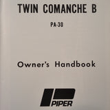 Piper Twin Comanche "B" PA-30 Owner's Handbook.