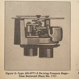 1945 Northern Engraving De-Icing PSI Gauge AN5771-3 pn 117 Service Manual.