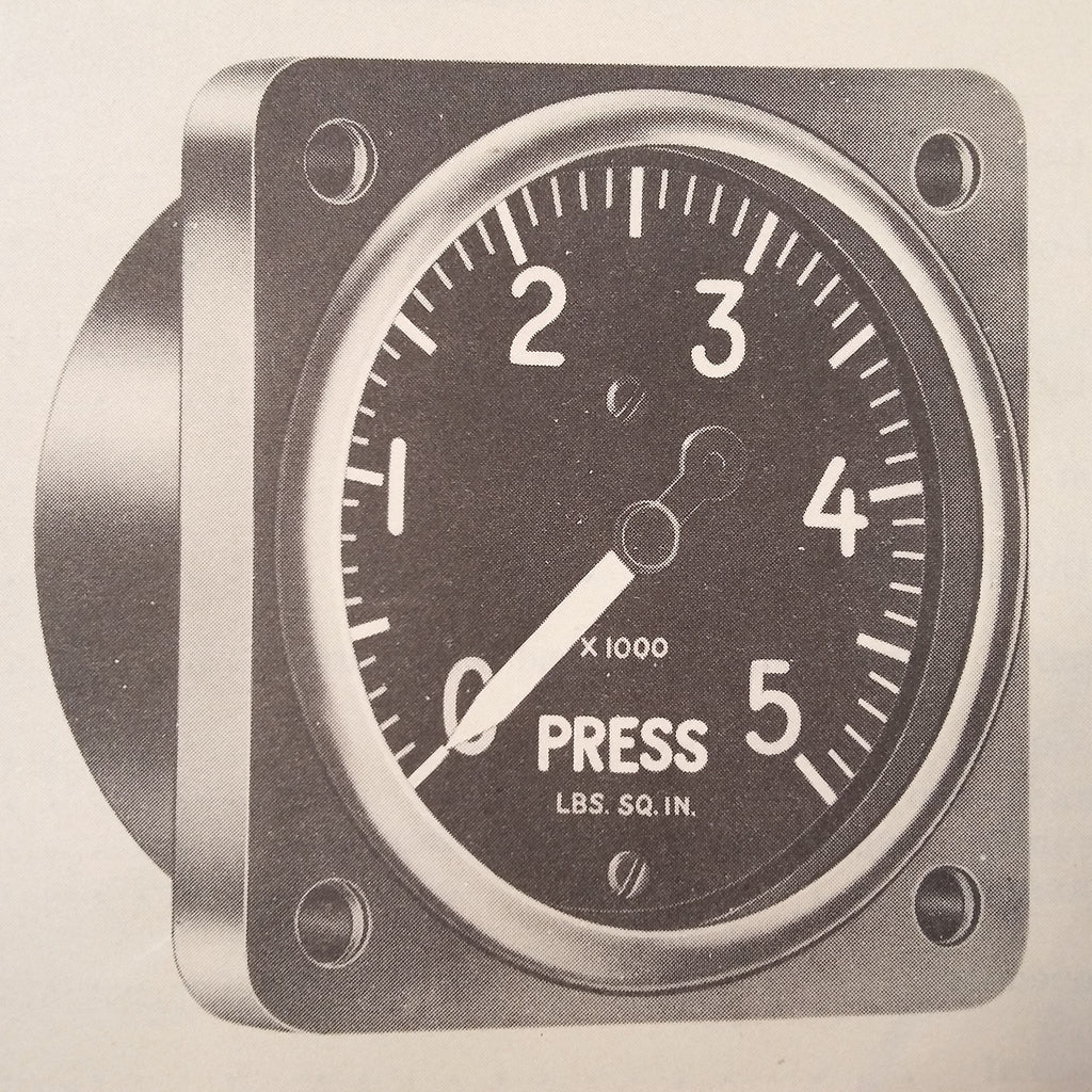 1947 1951 U.S. Gauge Hydraulic PSI Gauge AN5771T7A Overhaul Manual.