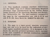 1951 U.S, Gauge Direct Indicating Manifold PSI Gauge Type D-17 Overhaul Manual.