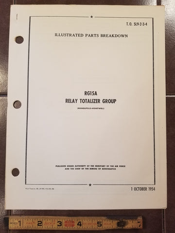 1954 Minneapolis-Honeywell RG15A Relay Totalizer Group Parts Manual.