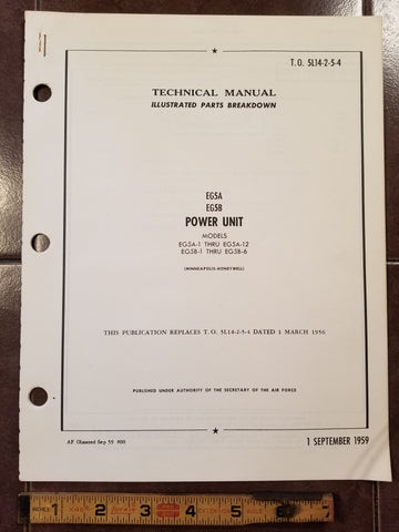 1959 Minneapolis-Honeywell EG5A & EG5B Power Unit Parts Manual.