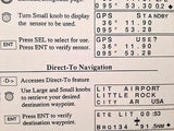 Apollo NMS 2001 GPS Laminated Quick Reference Guide.