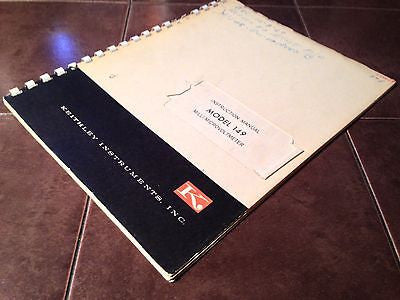 Keithley Instruments Model 149 Milli-Micro Voltmeter Instruction Manual.