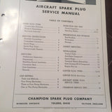 Champion Aircraft Spark Plug Service Manual.